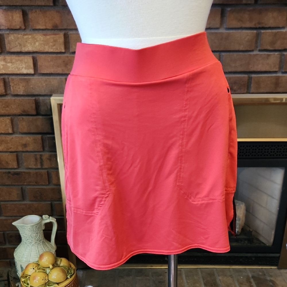 Jamie Sadock Tennis Skort Size Small Pickle Ball Active Wear Orange Black Pocket
